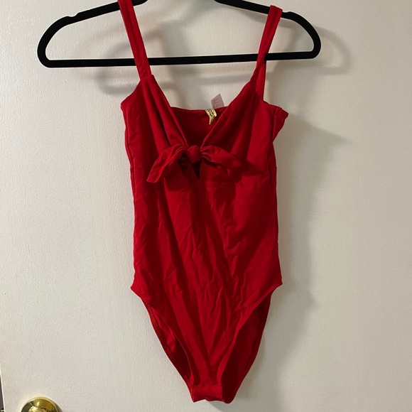 Super cute, red, tie up body suit!❣️ - Picture 1 of 2